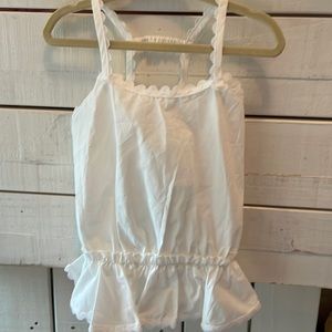 Toddler white backless blouse